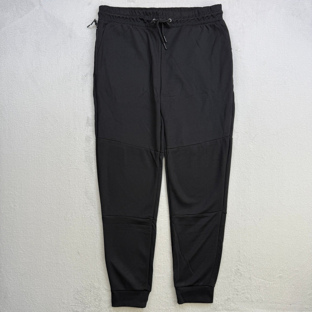 True Born Pants Mens Large Black Joggers Drawstring Sweatpants Athletic‎ Active